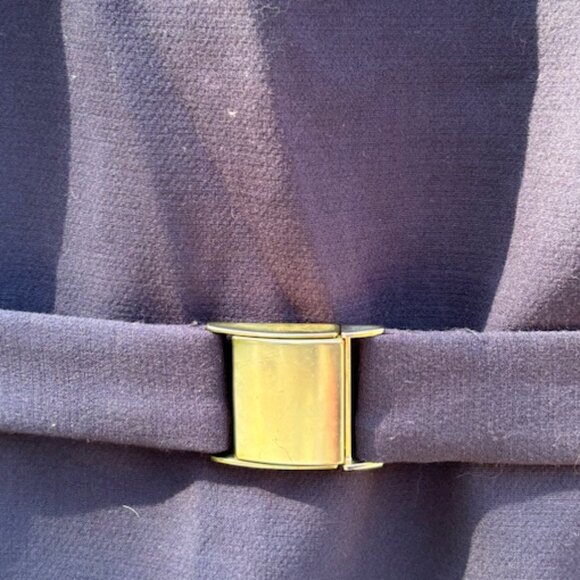 Navy Belted Sheath Dress - Picture 2 of 2